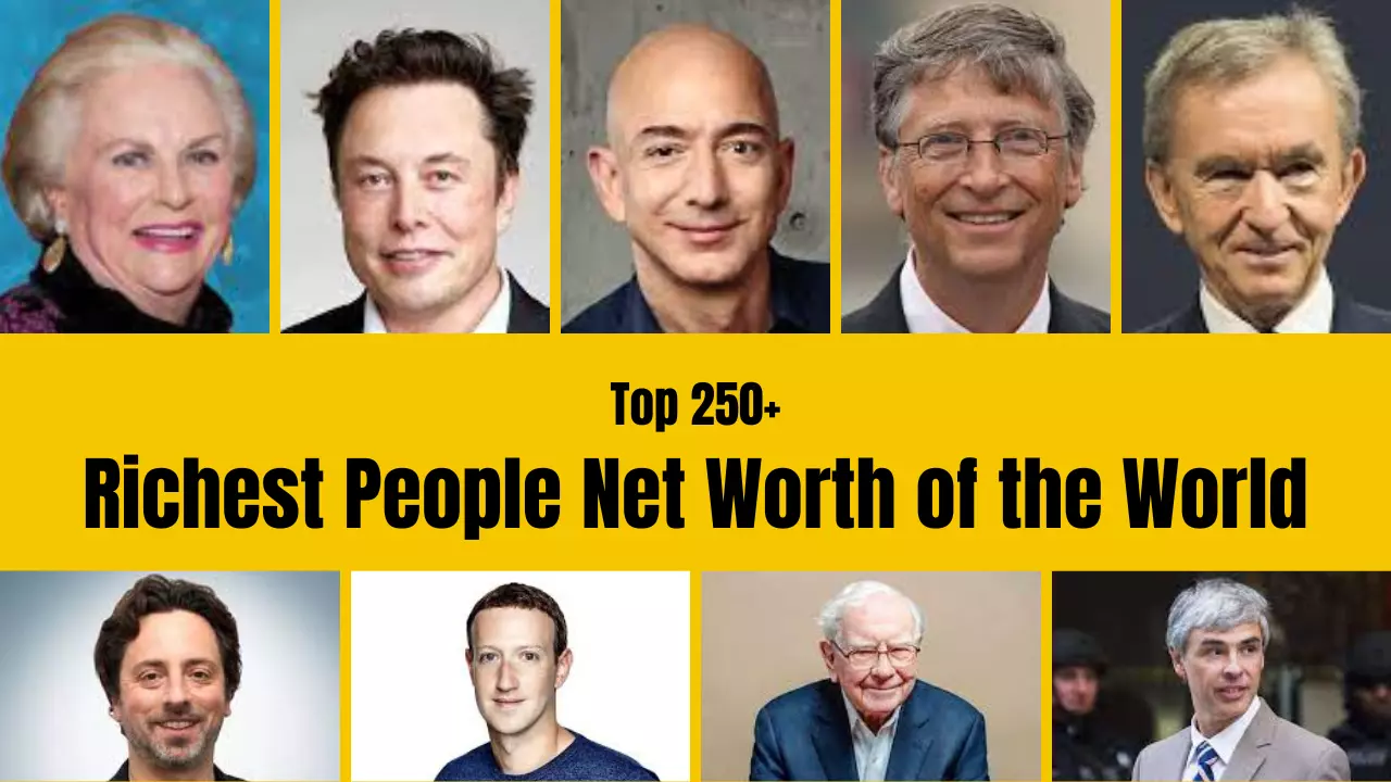 Top 250 Billionaires Net Worth In The World